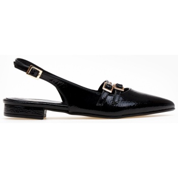 μπαλαρίνες μυτερές λουστρίνι tfp - μαύρο