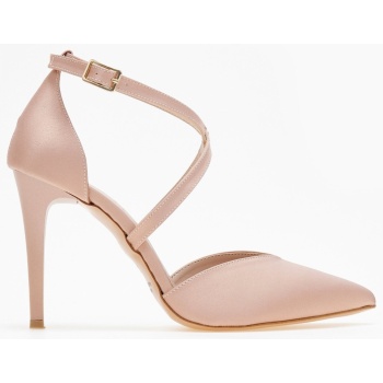 γόβες σατέν με crossover λουράκια tfp  σε προσφορά