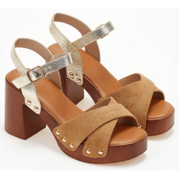 πέδιλα crossover suede με τρουκς erynn σε προσφορά