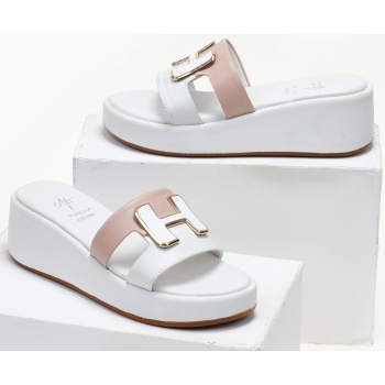 πλατφόρμες δερμάτινες mariella fabiani