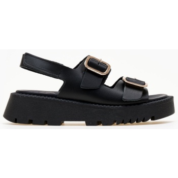 σανδάλια δερμάτινα με velcro λουράκι
