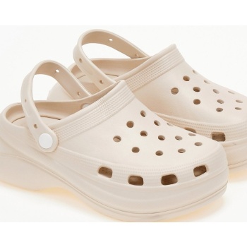 σαμπό με ψηλή σόλα - μπεζ