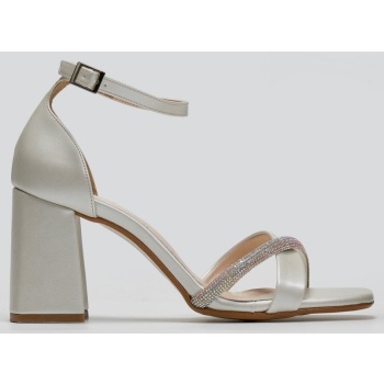 πέδιλα με μπαρέτα tfp - λευκό πέρλα