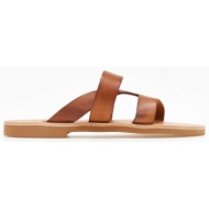  σανδάλια δερμάτινα με ιδιαίτερες φάσες iris sandals - καφέ
