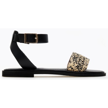 σανδάλια δερμάτινα με ψάθα iris sandals