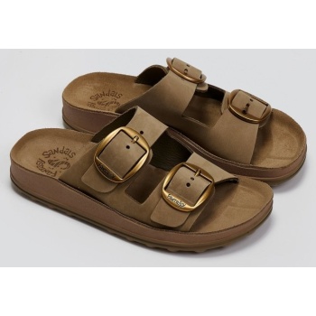 σανδάλια δερμάτινα με τοκάδες despoina