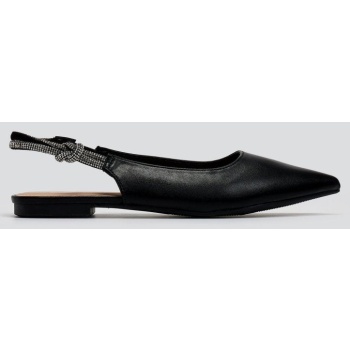 μπαλαρίνες μυτερές slingback με στρας σε προσφορά
