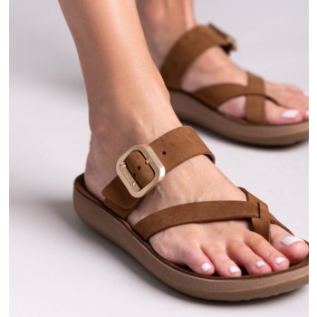 σανδάλια δερμάτινα με τοκ constantia