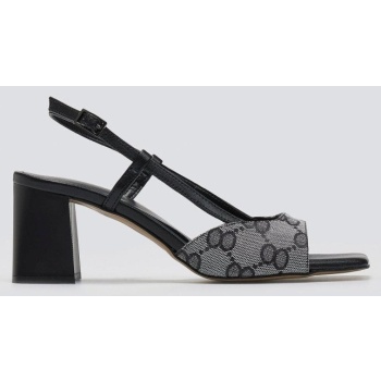 πέδιλα με ύφασμα και print tfp - μαύρο σε προσφορά