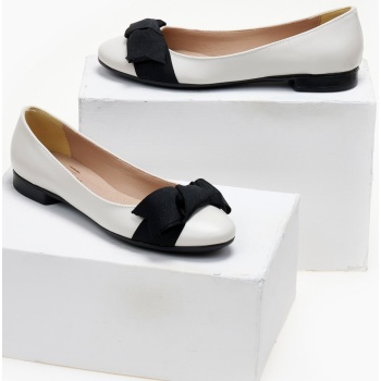 μπαλαρίνες με φιόγκο estil - λευκό σε προσφορά