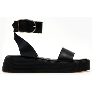 σανδάλια flatforms δερμάτινα με μπαρέτα σε προσφορά