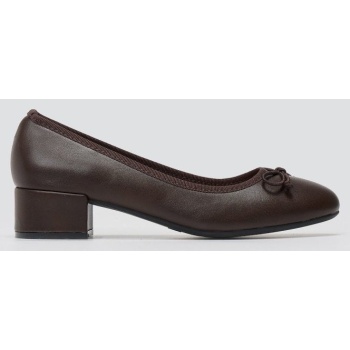 ballet flats low heel - dark brown matte σε προσφορά