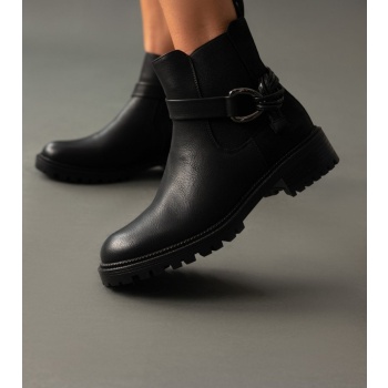 μποτάκια chelsea με κρίκο erynn - μαύρο σε προσφορά