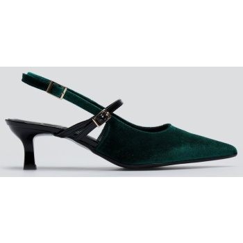 γόβες μυτερές slingback από ύφασμα σε προσφορά