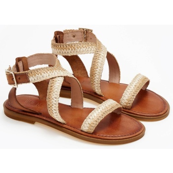 σανδάλια δερμάτινα crossover iris σε προσφορά