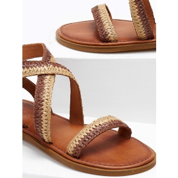 σανδάλια δερμάτινα crossover iris