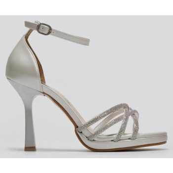 πέδιλα με στρας tfp - λευκό πέρλα