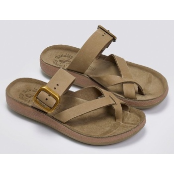 σανδάλια δερμάτινα με τοκ constantia