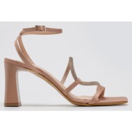  πέδιλα σατέν με στρας tfp - nude