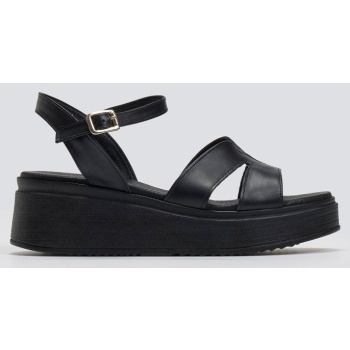 σανδάλια flatforms δερμάτινα tfp - μαύρο σε προσφορά