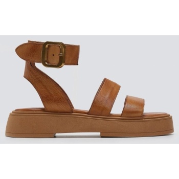 σανδάλια flatforms δερμάτινα με φάσες σε προσφορά