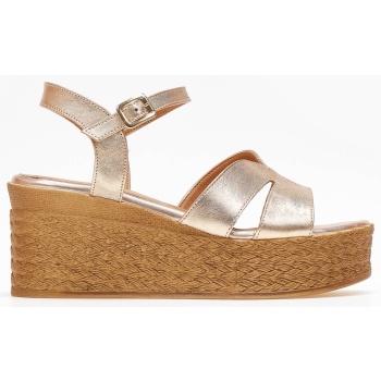 πλατφόρμες δερμάτινες με μπαρέτα tfp  σε προσφορά