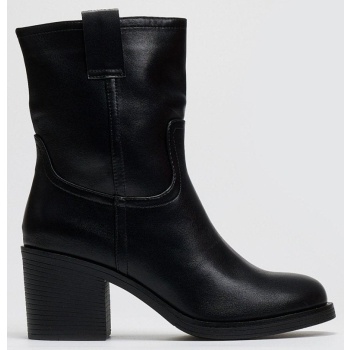 μποτάκια casual με τακούνι - μαύρο σε προσφορά