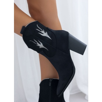 μποτάκια cowboy suede με διχρωμία erynn σε προσφορά