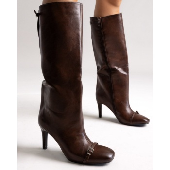 stiletto boots - brown matte σε προσφορά