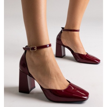 block heel pumps tfp - bordeaux patent σε προσφορά