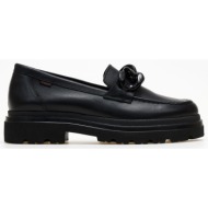  loafers chunky δερμάτινα ragazza 0186 - μαύρο