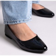  μπαλαρίνες μυτερές λουστρίνι estil - μαύρο