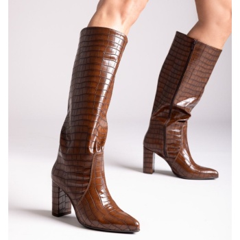 block heel boots ragazza 0860 - brown σε προσφορά