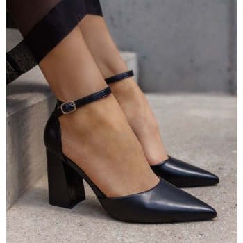 pointed toe pumps block heel - black σε προσφορά