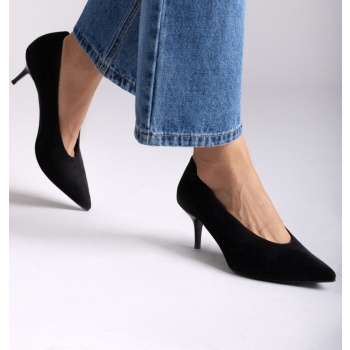 kitten heel pumps tfp - black suede σε προσφορά