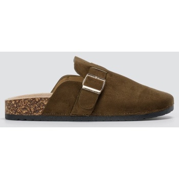 erynn suede clogs - 903-630 - olive