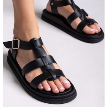 estil leather gladiator flatform