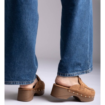 ideal shoes platform clogs metallic