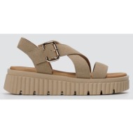  ragazza leather flatform sandals - 01251 - beige suede