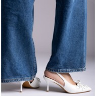  ideal shoes slingback pumps - 1517 - white matte