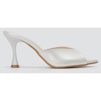 tfp high heel mules - 3421 - white pearl