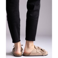  erynn comfort clogs - ls-617 - taupe suede