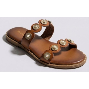 ideal shoes flat sandals metallic