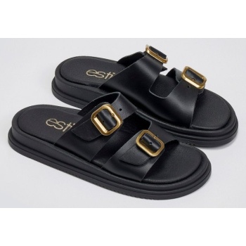 estil leather flatform sandals buckles
