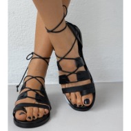  estil lace up sandals - nk-007 &1001007 &1007nk - black