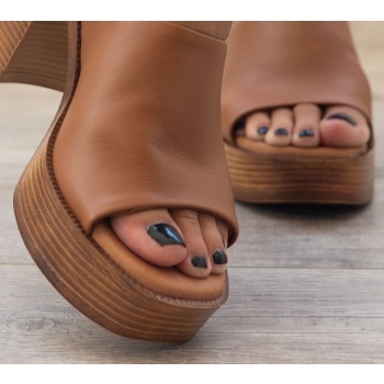 ragazza leather clogs - 920 - tan