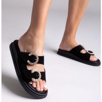 estil suede flatform sandals with