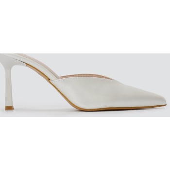 tfp stiletto mules - 765 - white pearl