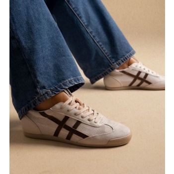 corina lace up sneakers - 6035 - beige σε προσφορά