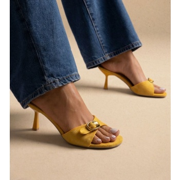 stephan slim heel mules buckle strap 